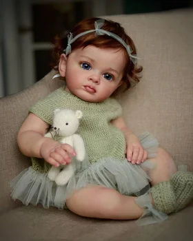 60CM Bebe Atgimsta Mielas Lėlės Reborn Bamblys Mergina Lėlės Ranka-dažytos 3D Matomas Venų Minkštos Kūdikių Lėlės Bonecas Bebe Žaislas