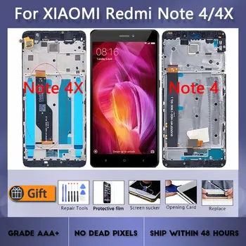 AAA+++ Kokybės LCD+Rėmas Xiaomi Redmi Pastaba 4X LCD Ekranu, Skirtas Redmi 4 Pastaba Pasaulio Versija LCD Tik Snapdragon 625