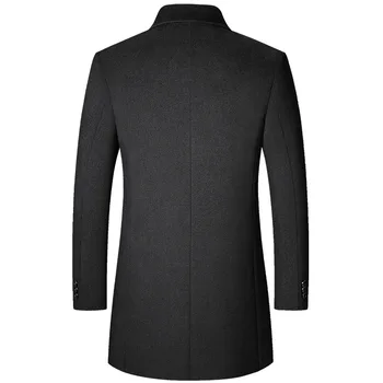 Vyriški tvido paltai, rudenį ir žiemą, 2021, vyrų ilgų vilnonių Polo švarkelis, vidutinio amžiaus vyriški drabužiai, sutirštės vyriški paltai