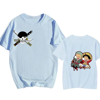 Anime Beždžionė D Luffy T Marškinėliai Mados Vyrų Atvėsti Vasaros Roronoa Nulio Laisvalaikio Hip-hop Moterys T-shirt Harajuku Tees Trumpas Rankovės