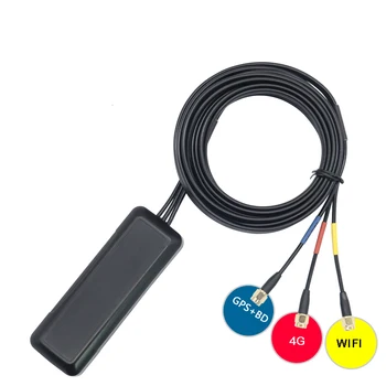 4G GPS WIFI tris vienu kartu lauko vandeniui kabineto antenos SMA male jungtis 30dbi didelis pelnas 3m RG174 kabelis