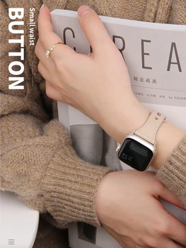Plonas, natūralios Odos dirželis apple watch band 45mm 41mm 44mm 42mm 40mm 38mm moteris Diržo apyrankę correa iwatch 
