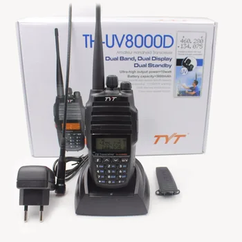1PC/2VNT TYT TH-UV8000D 10W Du Būdu Radijo dviejų dažnių VHF UHF Radijo su Baterija 3600mAh Walkie Talkie UV8000D Comunicador 10 km