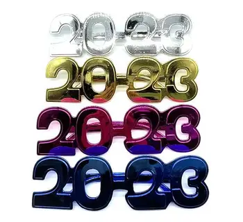 2023 skaitmeniniai akiniai susitikti su naujais metais Akiniai Naujųjų Metų šaliai rekvizitas, juokingi Akiniai nuo saulės