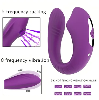 čiulpti vibator klitorio gyvis G spot Silikoninis dildo Porų U tipo Nešiojami nuotolinio valdymo seksualus žaislai Klitorio stimuliatorius suaugusiųjų