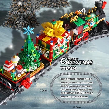 Pelėsių Karalius 12012 Kalėdų Žaislai APP Variklio Kalėdų Traukinys modelių Kūrimo Blokai, Plytos, Vaikų Žaislai, Kalėdų Dovanos