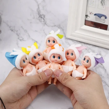 1PC Mielas Mini Velykų Lėlės 9CM Velykų Elf Lėlė Baby Elfai Lėlės Kilnojamojo Rankos Kojos Lėlės Žaislas Velykų Triušis Lėlės Vaikams Vaikams