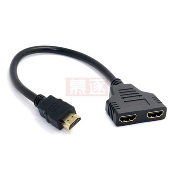 2 Dual Port Y Splitter 1080P HDMI-kompatibel Männlichen auf Doppel Weiblich Adapteris, Kabel 1 2 Out HDMI Konverter Verbinden Ka