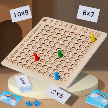 Montessori Mediniai 99 Dauginimo Matematikos Žaislai, Stalo Žaidimas Aritmetikos Mokymo Priemones Vaikų Ankstyvojo Ugdymo Įspūdį Vaikams Dovanos